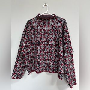 Anthropologie Maeve Geometric Sweater, L